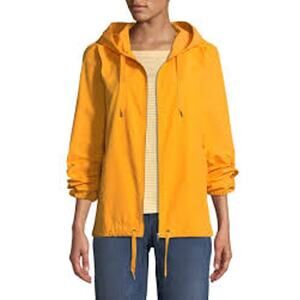 EILEEN FISHER Hooded Long ‎ Sleeve Full Zip Lightweight Jacket Gold Medium